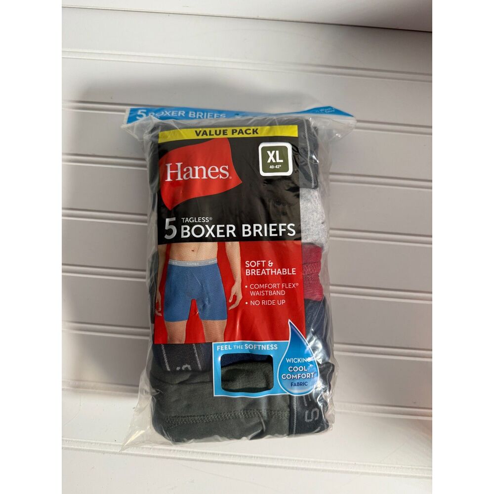 New Mens Hanes Boxer Briefs